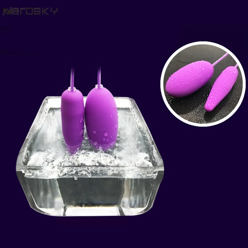 Zerosky новый двойной вибратор вибрирующее яйцо с питанием от USB 20 скоростей частоты