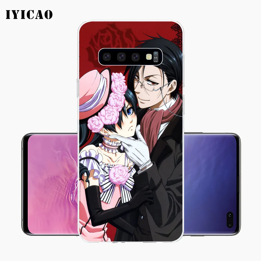 IYICAO Черный Дворецкий Мягкий силиконовый чехол для телефона Samsung Galaxy S10e S10 S9 S8 Plus S7