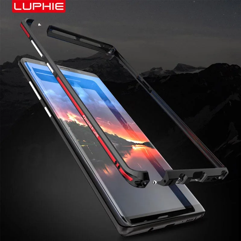 Luphie металлический бампер чехлы для samsung Galaxy Note 9 Роскошная алюминиевая рама