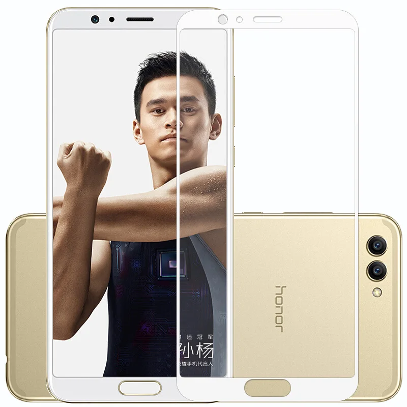 Honor V10 стеклянная пленка MOFI для HUAWEI Honor View 10, закаленное стекло 2.5D, полное покрытие, протектор V10, закаленное стекло 5,99'' - Цвет: white