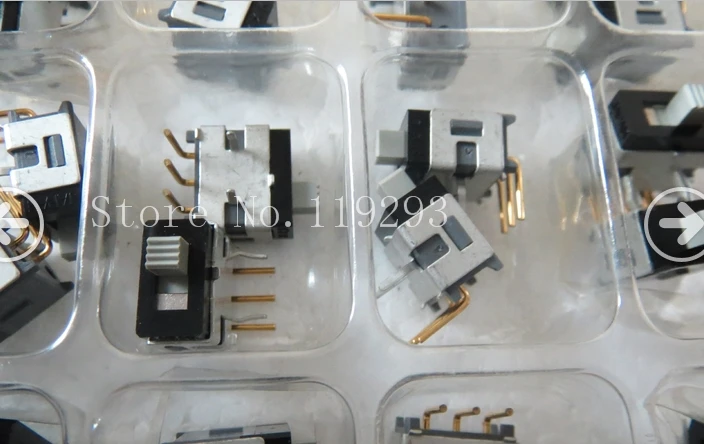

[BELLA]Authentic Japanese NKK AS-12 0.4VA miniature gold-plated curved feet 3 feet 2 files toggle switch--50PCS/LOT