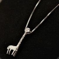 daisies pure 925 necklace lovely giraffe necklace real silver necklaces pendants women statement jewelry