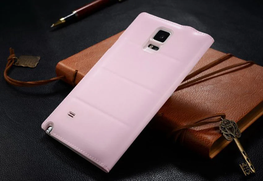 Для samsung Galaxy Note 4 Note4 умный чехол SM N910 N910F N910C N910H кожаный чехол для телефона противоударный откидной Чехол с оригинальным чипом