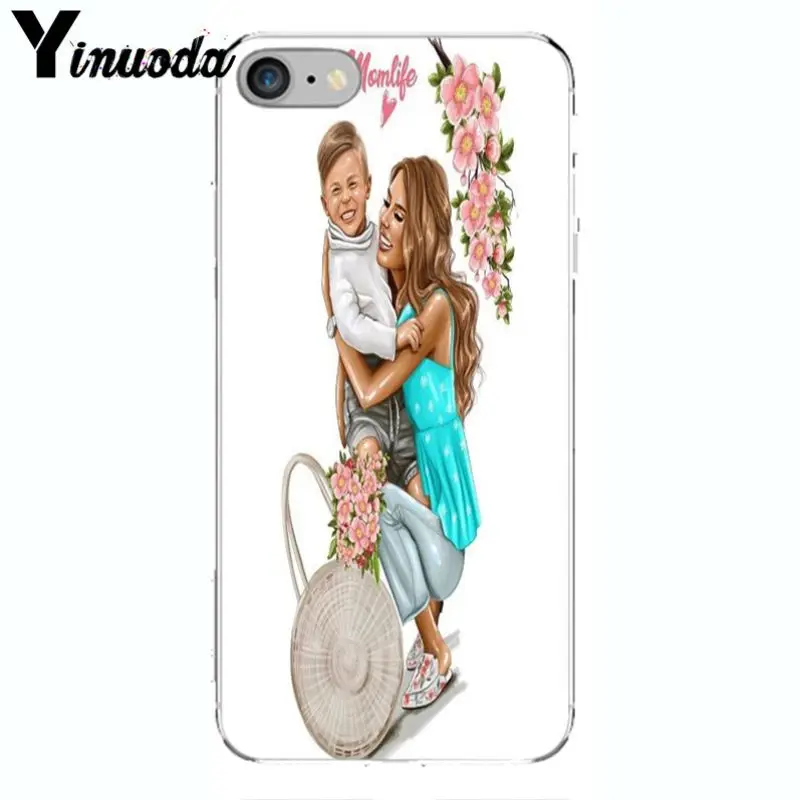 Yinuoda супер мама девушка красочные милые аксессуары для телефона чехол Apple iPhone 8 7 6