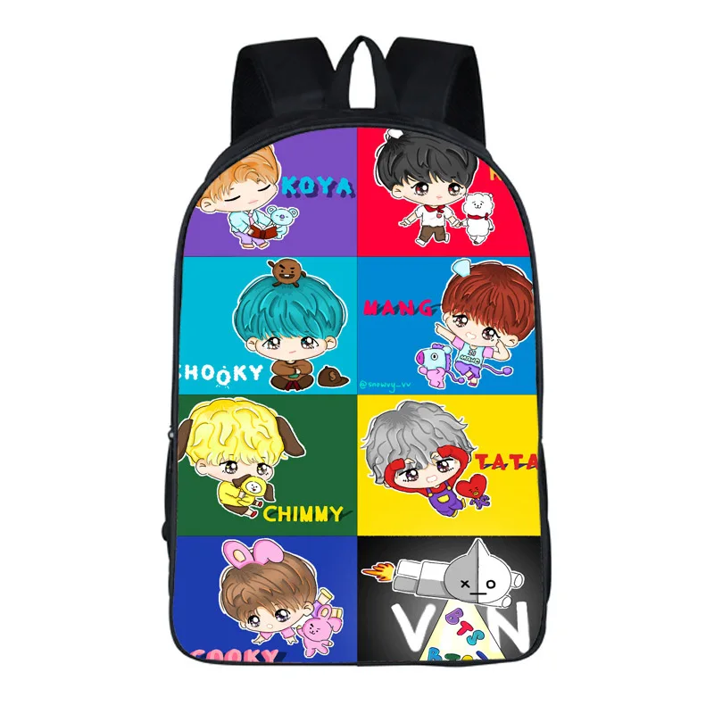 Новый рюкзак kpop bangtanboys для школьниц школьные сумки rugzak черный большой mochila escolar