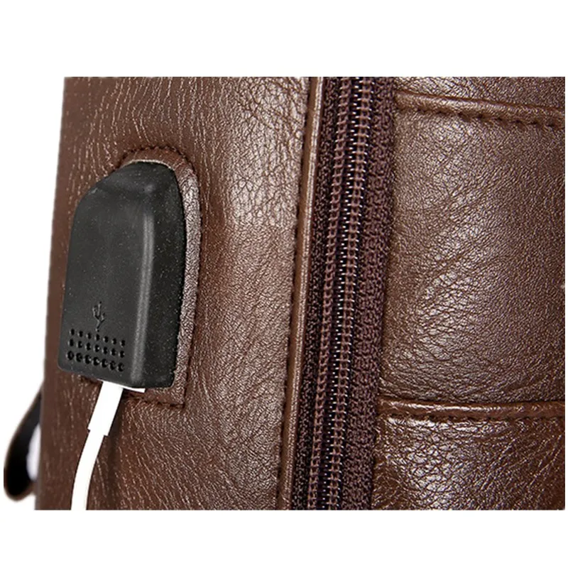 Повседневный мужской рюкзак с USB зарядкой дорожный ранец для ноутбука школьная