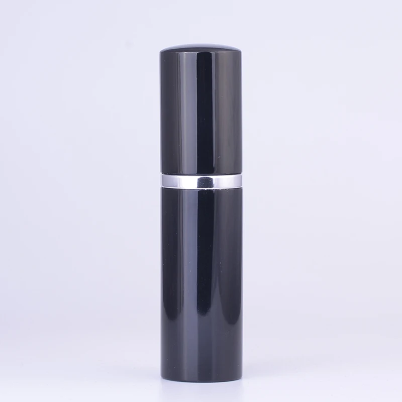 black MUB-5ml/10 мл мини портативный дорожный алюминиевый многоразовый флакон для духов со спреем и пустыми косметическими контейнерами с распылителем - Цвет: black
