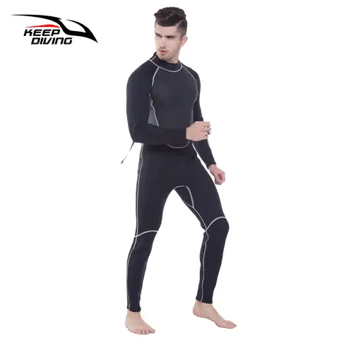 Настоящий неопреновый гидрокостюм 3 мм, цельный и закрытый боди, костюм для дайвинга для мужчин, для подводного плавания, Сноркелинга, подво...