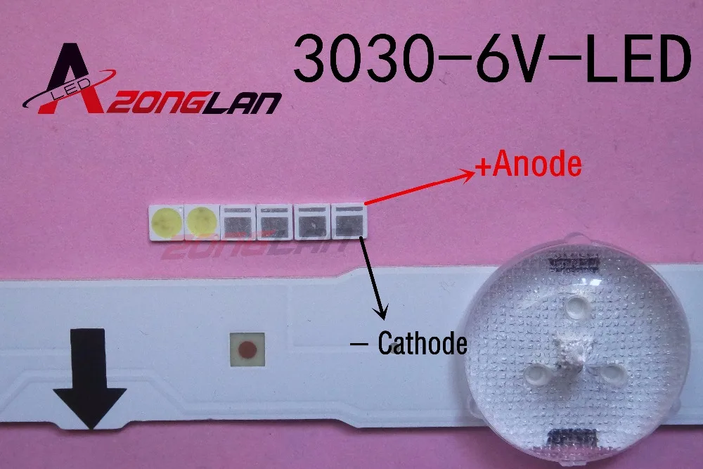 50PCS aot LED AOT Backlight High Power 1-2W 3030 6V Cool white 130-155LM TV Application 62-123PUNC/F125160VM58SBF-T | Освещение