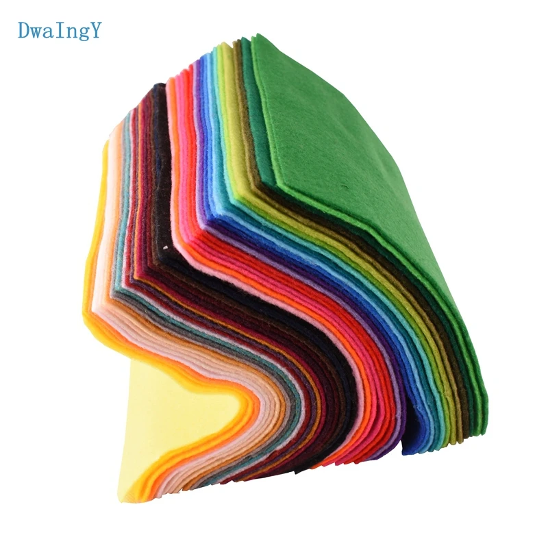 DwaIngY 42 pcs1mmThick Мягкий войлок F полиэстер нетканый материал для DIY ручной работы Carfts 15X15 см