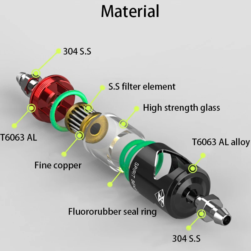 Xijia Motorcycle Gas Filter Oil Filt Universal Fuel Cleaner Magnet Stainless Steel Copper Scooter Dirt Bike | Автомобили и