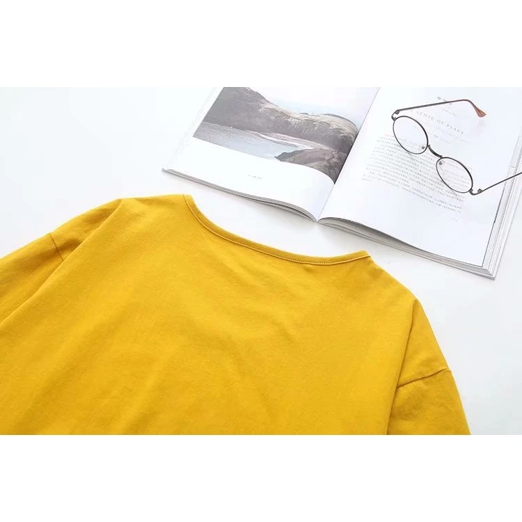 

Plus Size Women Summer Tshirt Casual Loose Plain Short Sleeve Tops