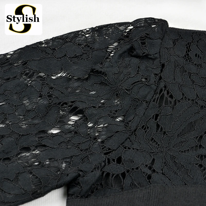 Женская белая кружевная блузка рубашка с длинным рукавом сексуальные ажурные