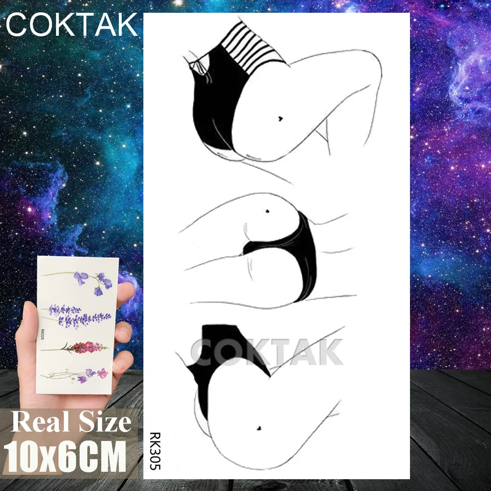 CRK305 Сексуальные Временные татуировки в виде сердца, минималистичные наклейки, водостойкие накладные татуировки, реалистичные накладные татуировки на грудь для взрослых - Цвет: CRK305