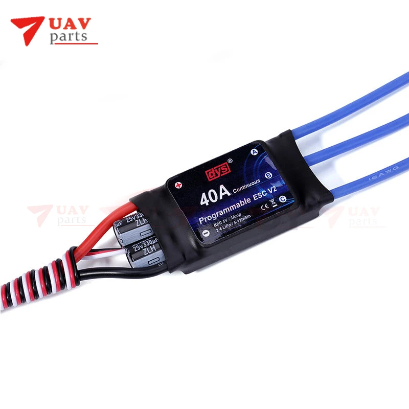 

DYS ESC 40A Speed Controller ESC for Quadcopter Multirotor Remote Control Plane User programmable