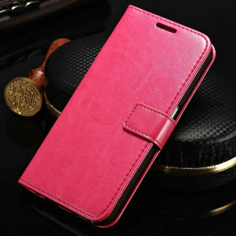 Rose red Роскошный кожаный чехол-бумажник Nephy в стиле ретро для samsung Galaxy A8 A6 Plus A3 A5 A7 чехол-подставка для телефона - Цвет: Rose red