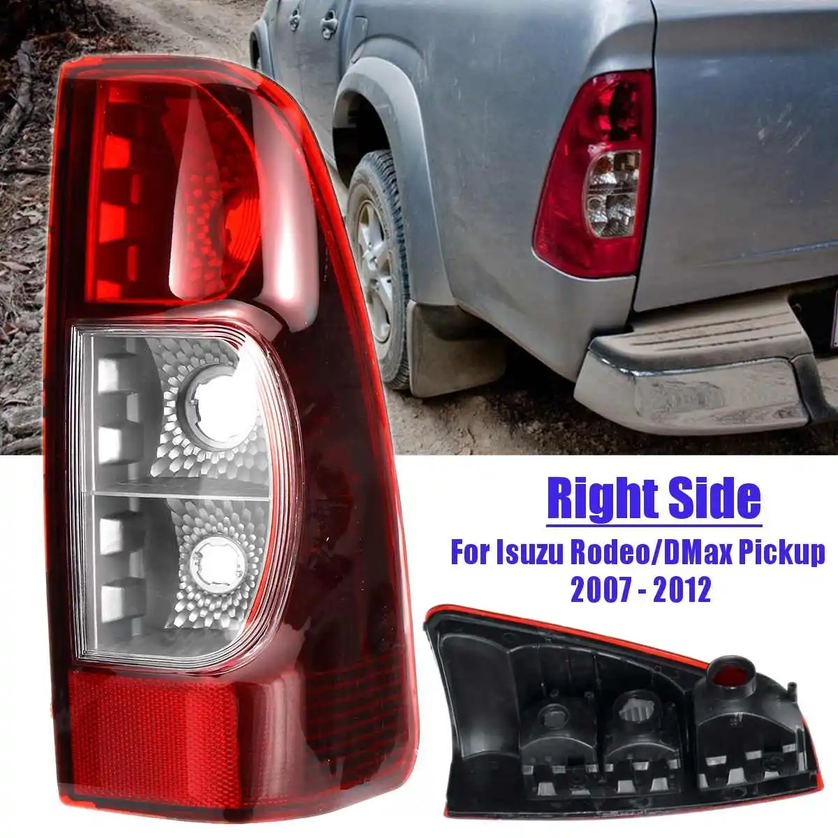 Right Side Для ISUZU Rodeo DMax пикап 2007 2008 2009 2010 2011 2012 1 пара задние фонари автомобиля задние фонари заднего противотуманные тормозные боковая автомобильная лампа DRL - Цвет: Right Side