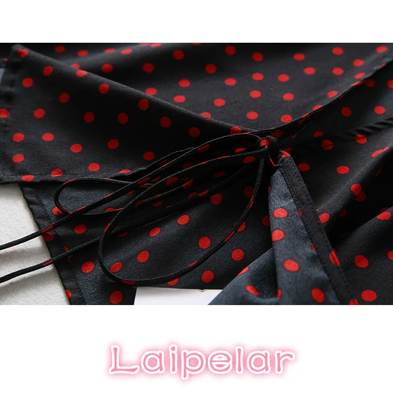 Летняя Корейская шифоновая блузка в горошек пикантные Женские топы и кимоно с