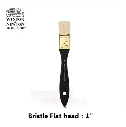 Flat head 1 WINSOR& NEWTON щетина дополнительные картины маслом и кисти для акриловых красок художник специальная Кисть Деревянная ручка - Цвет: Flat head 1