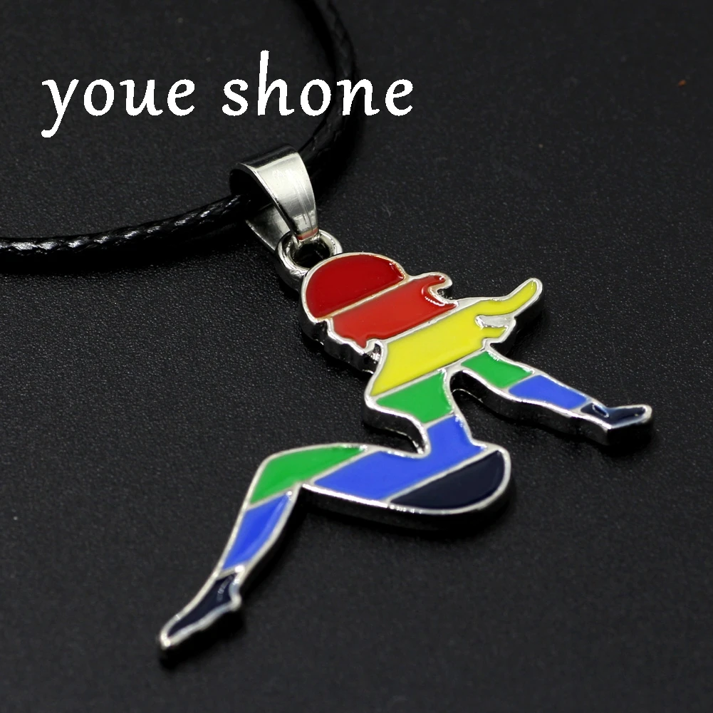 Ожерелье youe shone с вырезами в форме радуги 18 &quotцепочкой из ЛГБТ стали|necklace with|rainbow