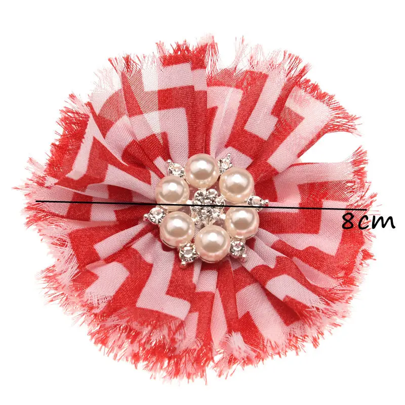 Изношенный шифон с цветочным рисунком Rhineston жемчужный кластер 8 см бутик дешевая