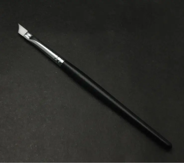 

Кисть для французского маникюра с черной деревянной ручкой, кисть для рисования УФ-гелем, одна штука