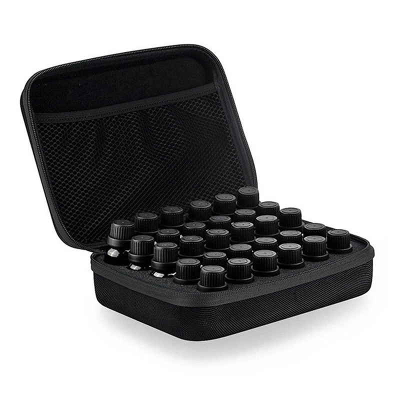 

Portable 30 Bottle 15ml Essential Oil Storage Bag Carrying Holder Case Travel Nail Polish Organizer Storage Box Container Casket