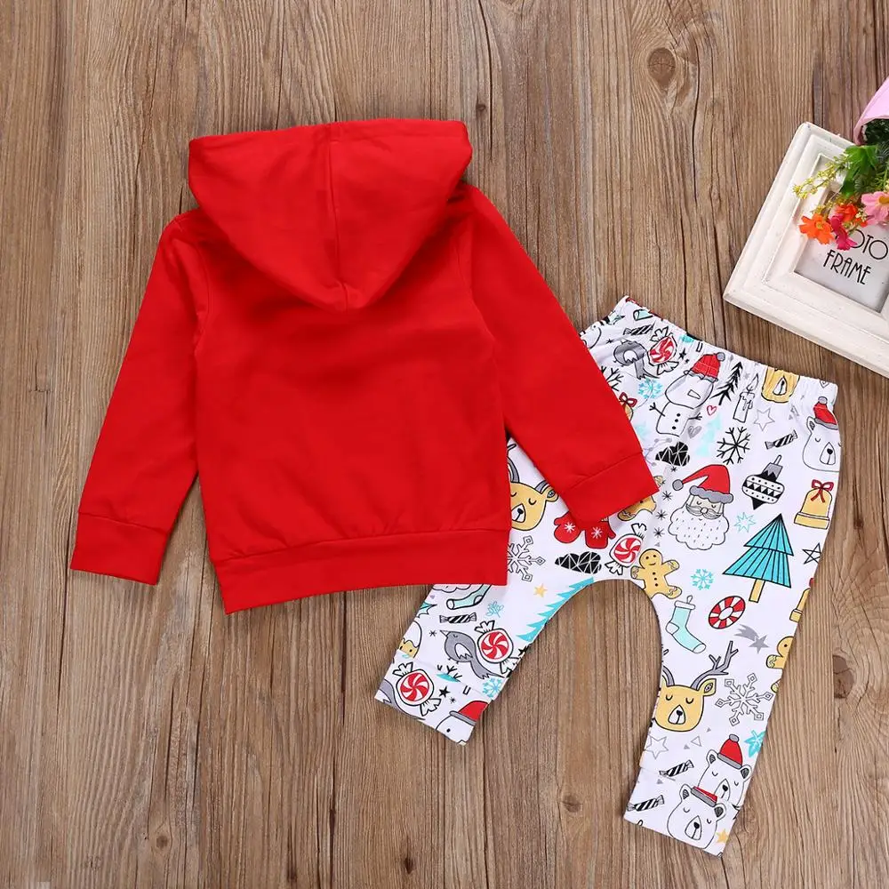 Autumn Baby Girl Clothes Christmas Cartoon Long-Sleeve Hoodie Legging Suit Boy Girls Clothing Set Children Costume Dropshipping | Детская