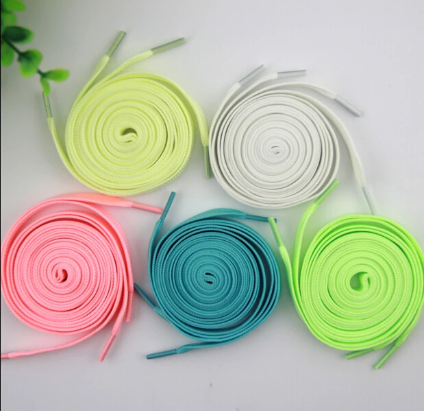 5 pairs luminous shoelace glow in the dark colors Athletic flat shoe laces 120cm Night Running Party Club Highlight | Обувь