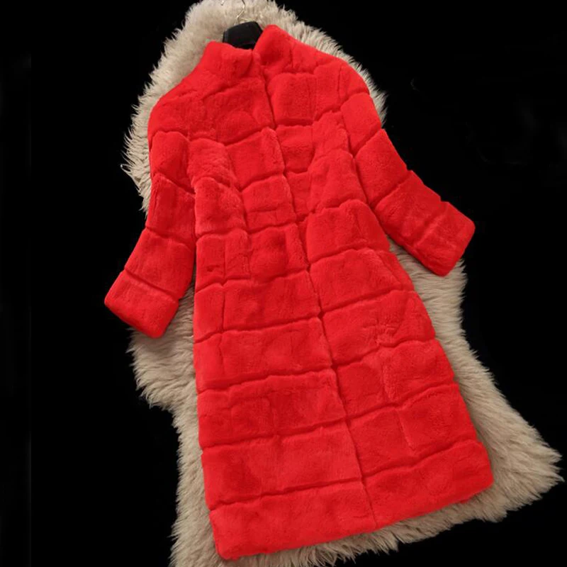 Женская верхняя одежда пальто из натурального кроличьего меха Для женщин куртка