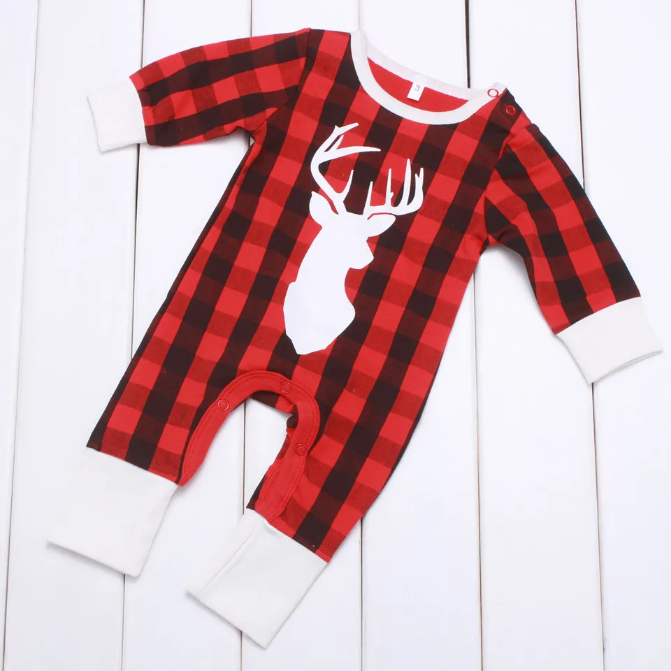 Пижамный комплект для маленьких мальчиков и девочек в рождественском стиле