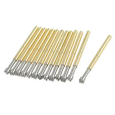 

100 x 2.5mm Diameter Serrated Tip Spring Loaded Testing Probe Pin Free shipping