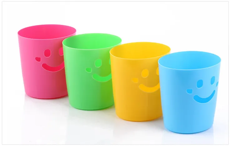 Блестящие смайлик Рабочий стол многоцелевого мусорное Хранение Пластиковый