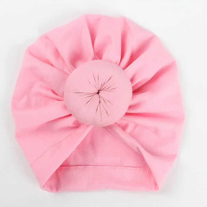 2019 new baby products children's headscarf hat solid color knotted print headwear various styles for you to choose |