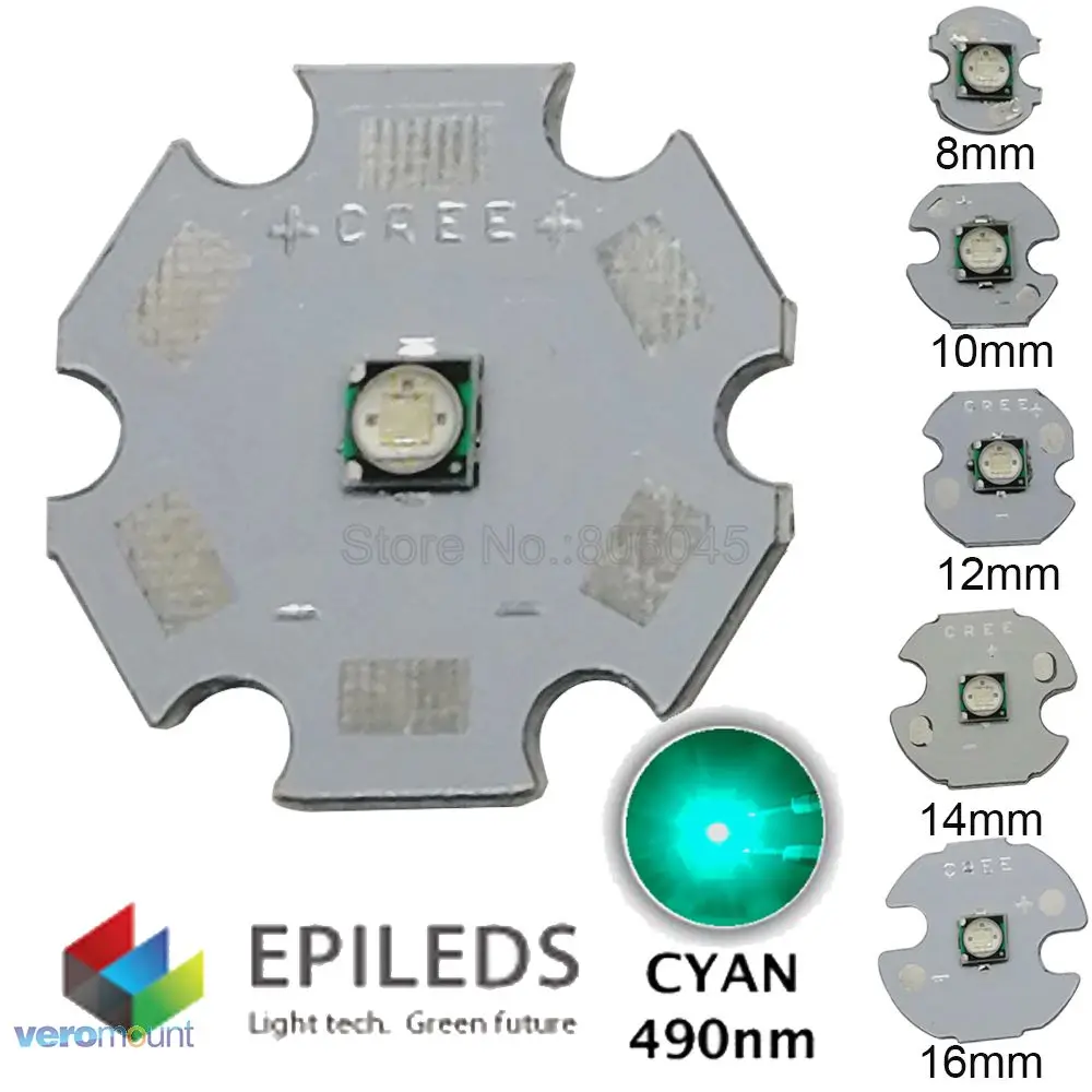 10 шт. 3 вт Epi led s 3535 490нм 495нм голубой цвет высокая мощность светильник светодиодный