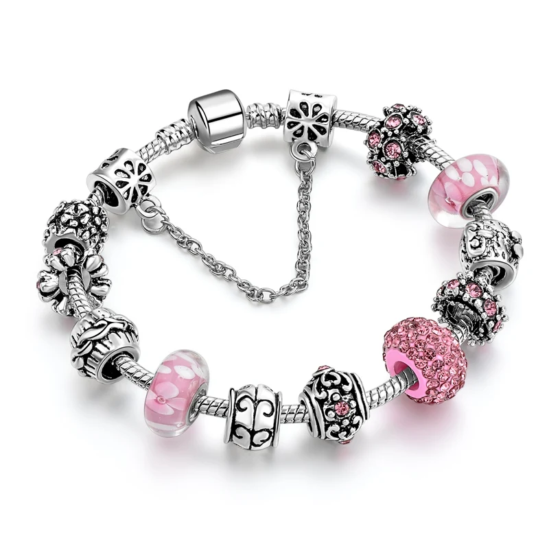 ATTRACTTO новые модные синие Бусины с кристаллами очаровательные браслеты и для