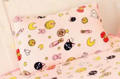 One Pillow(45x60cm) Мультфильм Сейлор Мун Луна Кошка мягкое воздушное одеяло коврик наволочка розовый творческий для детей ребенок девочки косплей подарок - Цвет: One Pillow(45x60cm)