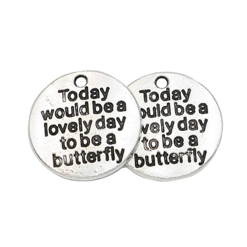 Античная Посеребренная Подвеска KJjewel &quotToday ɽ a lovely day&quot для изготовления