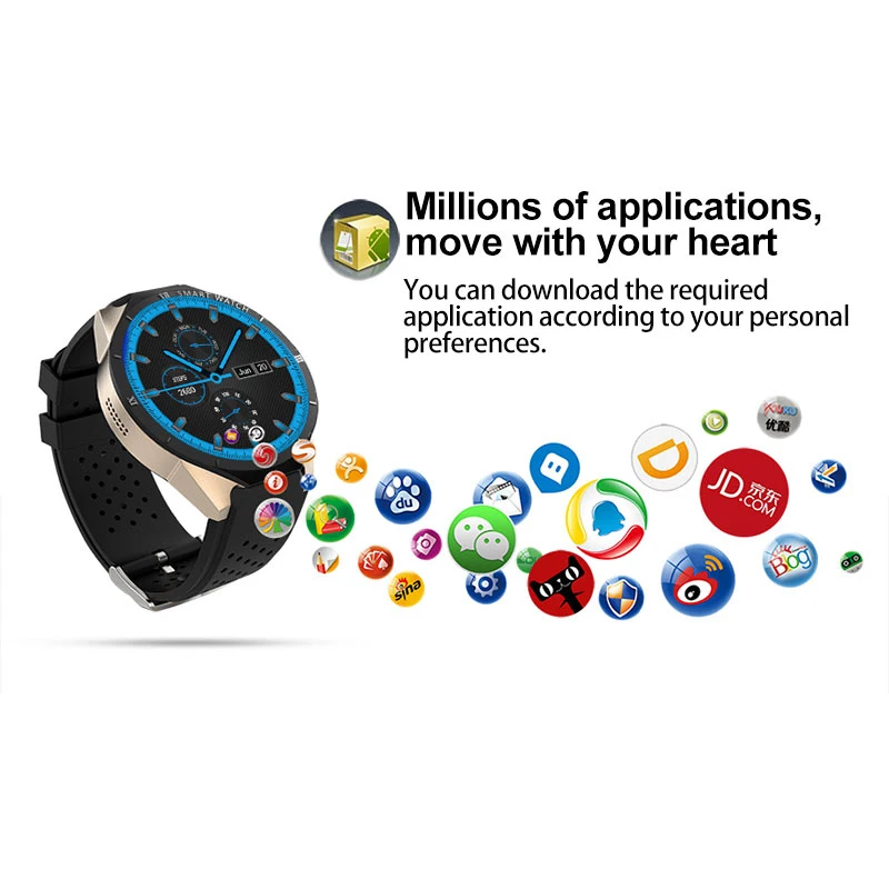 KW88 Pro 3G Смарт-часы Android 7 0 GPS телефон MTK6580 четырехъядерный 1 Гб + 16 39 дюймов 400*400 экран
