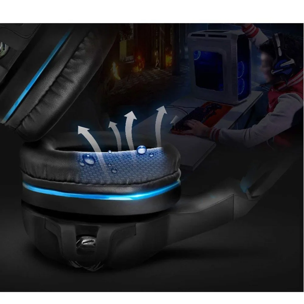 Гарнитура для PS4 Xbox с вибрацией игровая гарнитура объемным звуком 7 1 Компьютерная