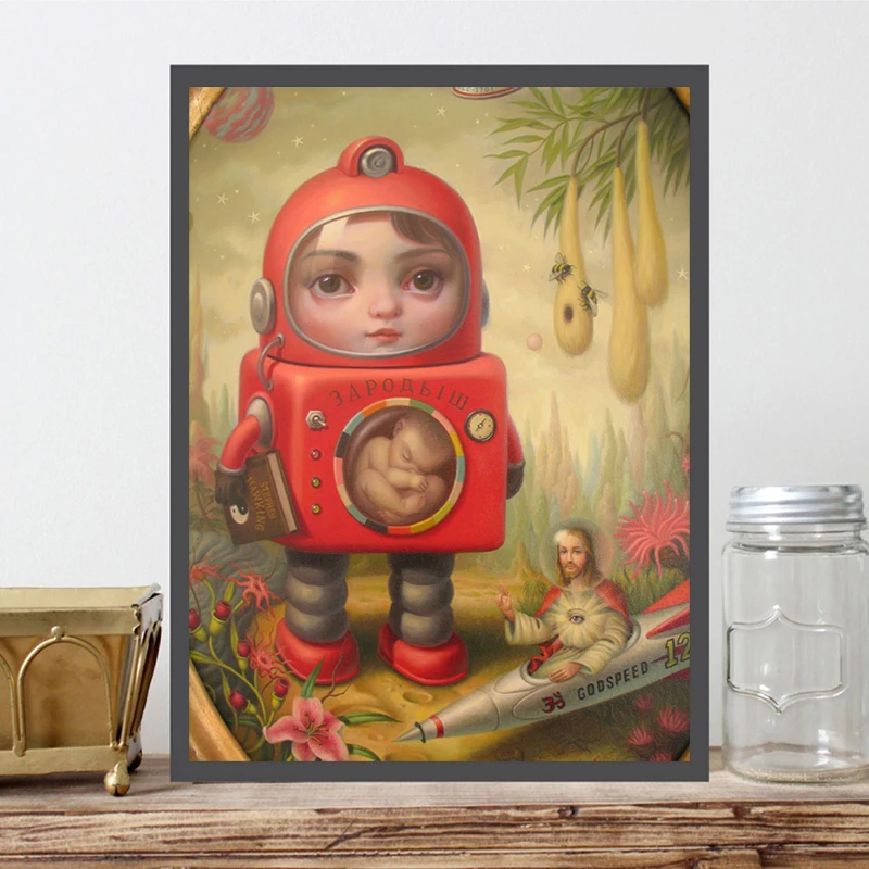 Mark Ryden Princess Sputnik настенные художественные Постеры-холсты печать масляной живописи настенные картины для офиса спальни домашние декоративные предметы