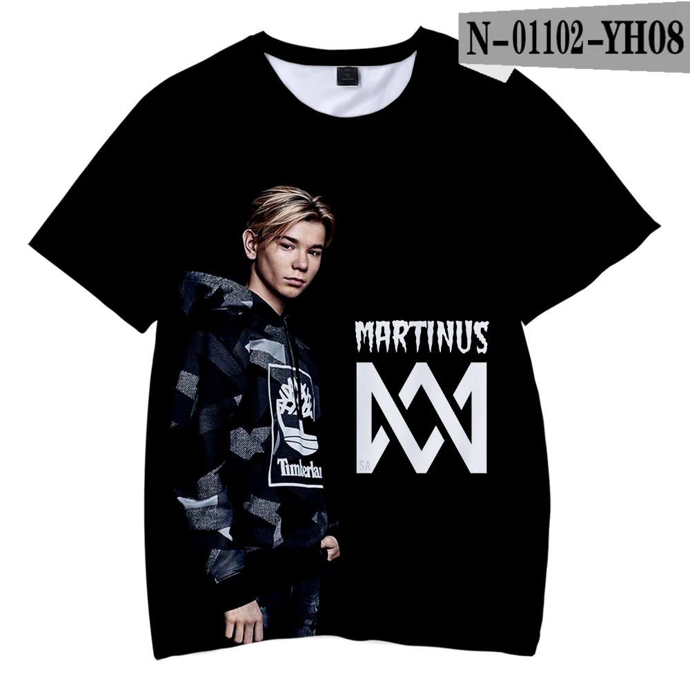 Marcus&Martinus 3D Printed Children T-shirts Fashion Summer Short Sleeve Tshirts Hot Sale Casual Streetwear Kids T shirts - Цвет: Черный