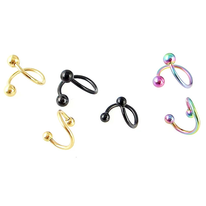 Мода 6 цветов смешанные ювелирные изделия для пирсинга губ носа ушей унисекс