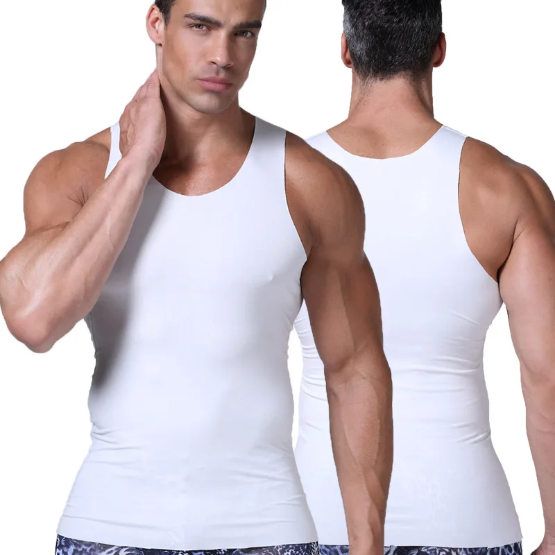 

Jack Claude Men Seamless T-shirt Modal Vest Men's One-piece Breathable Backing Bottom Shirt JC-520