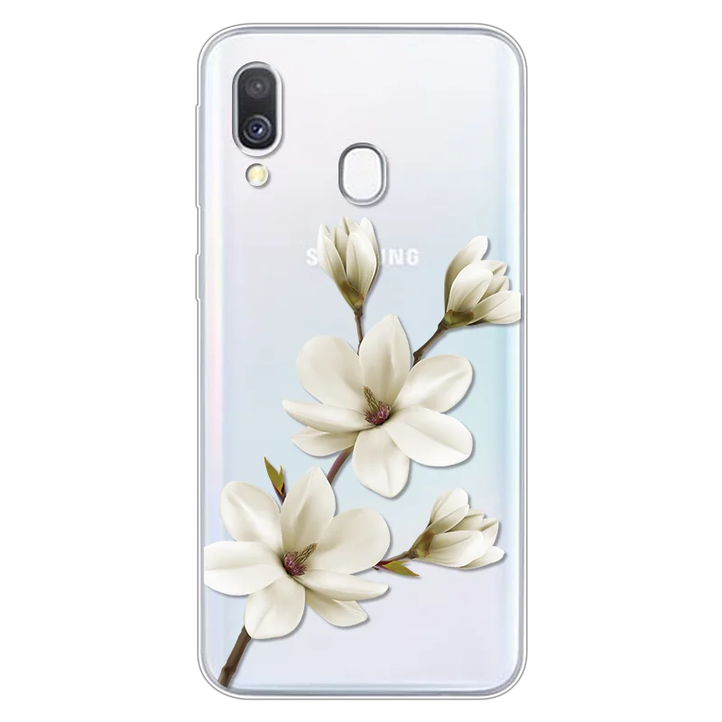 Роскошный чехол с цветами для samsung Galaxy A40 A30 A50 A70 A60 A10 чехол модный силиконовый мягкий чехол из ТПУ чехол для телефона чехол s Capa Funda
