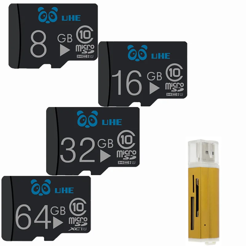 Карта памяти Micro SD 32 ГБ 64 класс 10 16 8 4 Гб tf карты с картридером мини подарки|Карты