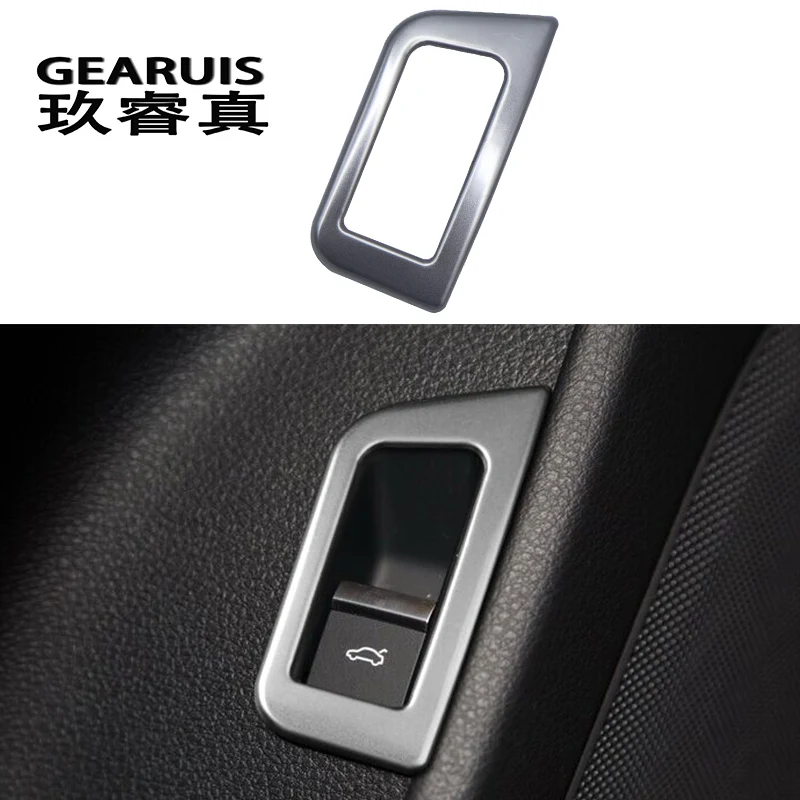 Car styling Rear Trunk Switch Control Button Decoration cover Frame stainless steel Sticker For New Audi Q7 2016 2017 Year LHD | Автомобили
