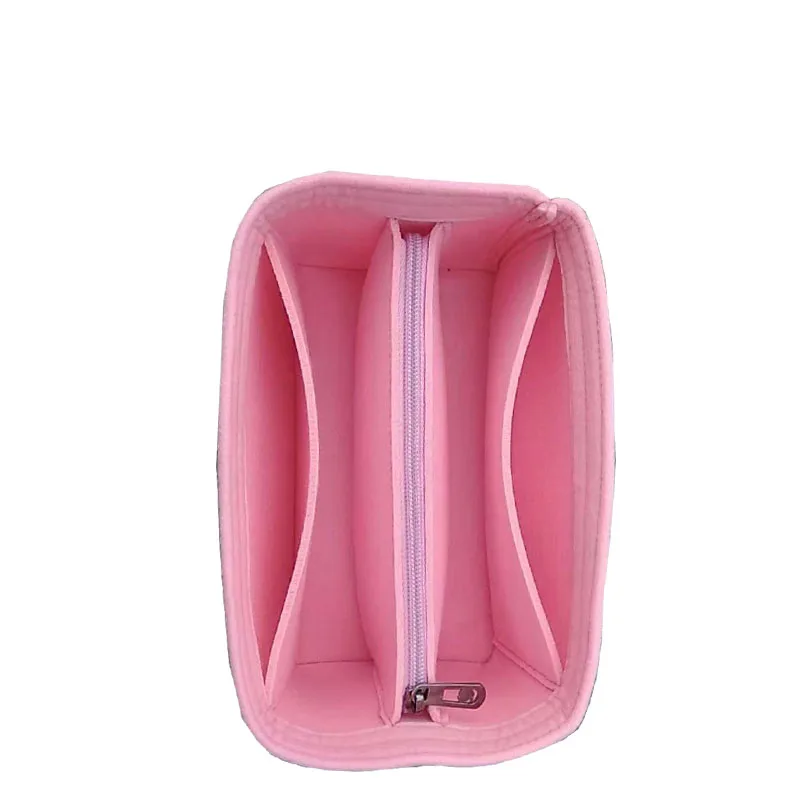 pink mid zipper S Сумка FK для девочек, сумки для хранения туалетных принадлежностей, войлочная косметичка, органайзер, сумка-Органайзер, многофункциональная дорожная косметичка - Цвет: pink mid zipper S