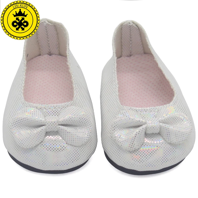 Кукольная обувь для девочек 18 дюймов черная и белая повседневная Детские