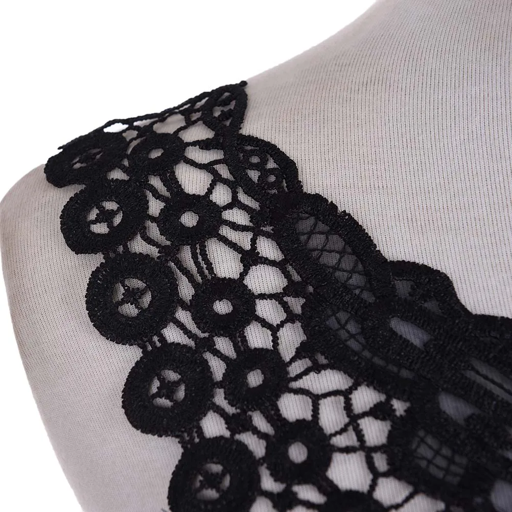 1 шт. Вышитый цветочный кружевной воротник отделка одежды вышитая аппликация|collar